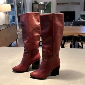 Beautiful Rachel Comey leather boots.. red brownish color